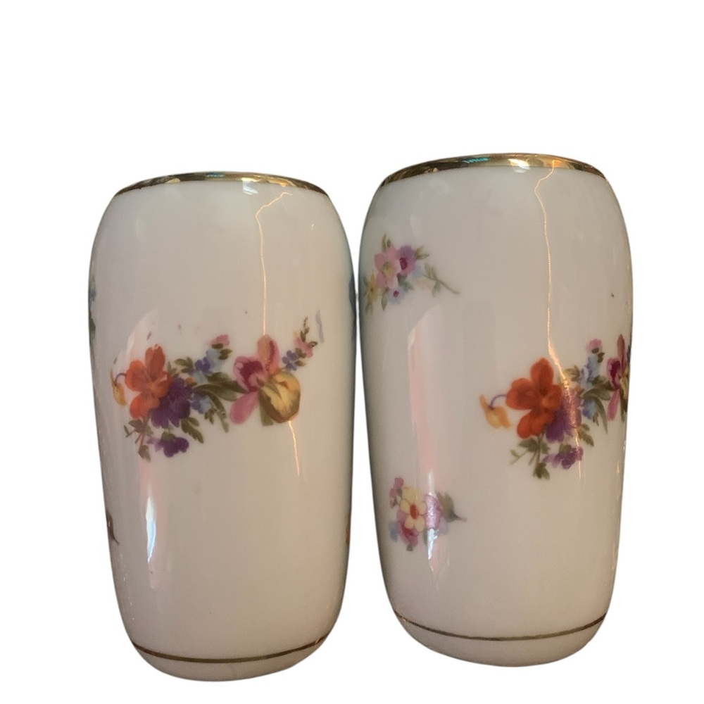 Vintage Gold Castle Chikusa Lustreware Ceramic Vase Hand Painted 4” Lot Of‎ 2